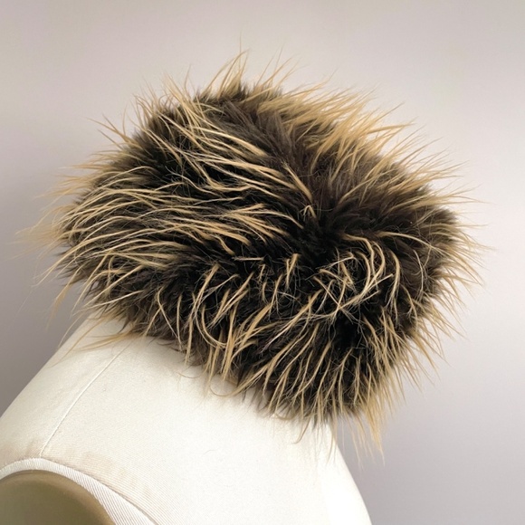 🛑 Brown w/ Frosted Tips Faux Fur Pillbox Hat - O/S 🇨🇳 - Picture 6 of 7